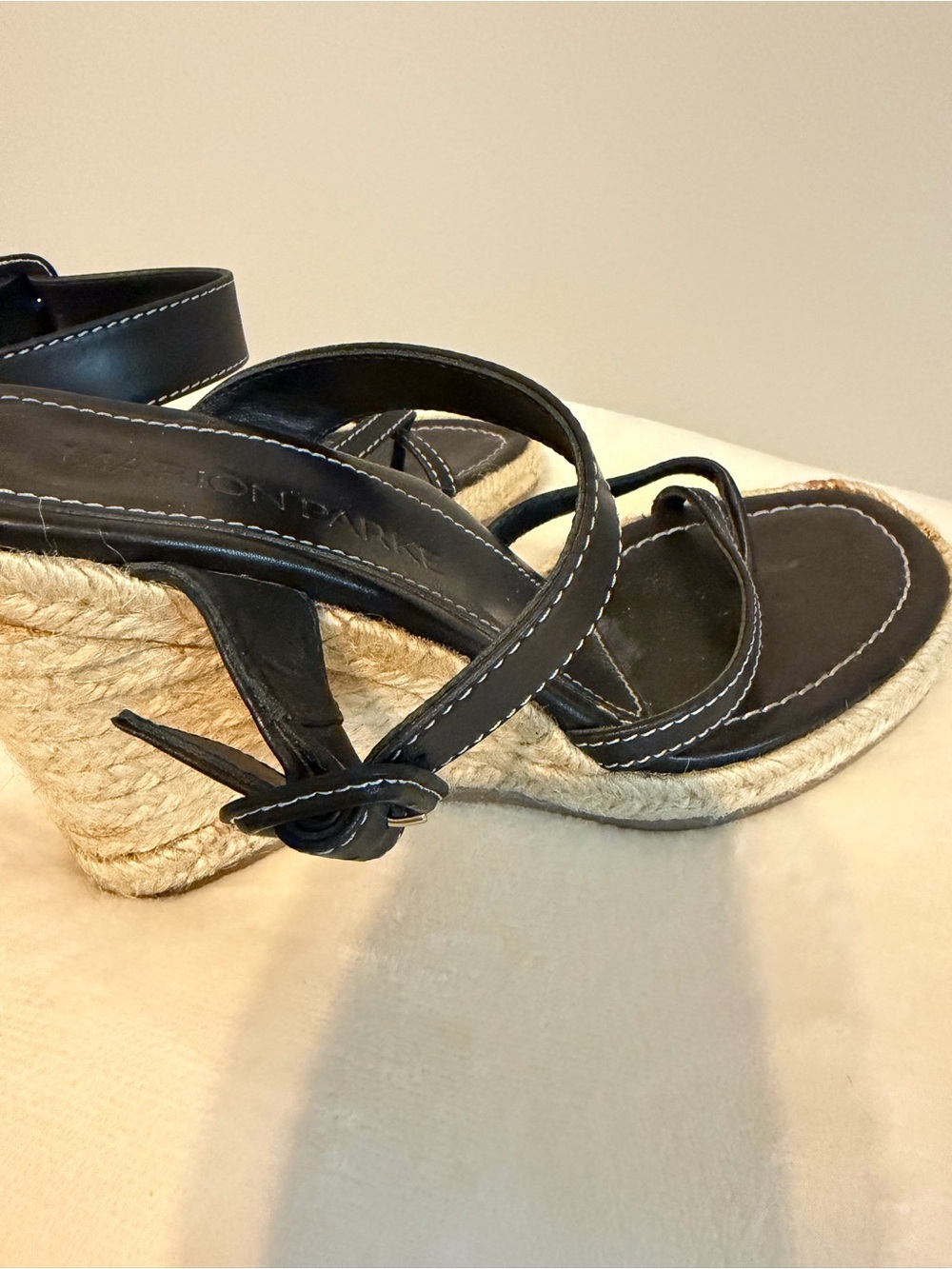 Black Espadrille Wedge Sandals - Women